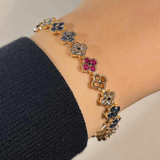 Leoria™ Color Bloom Bracelet Set – Vibrant Elegance