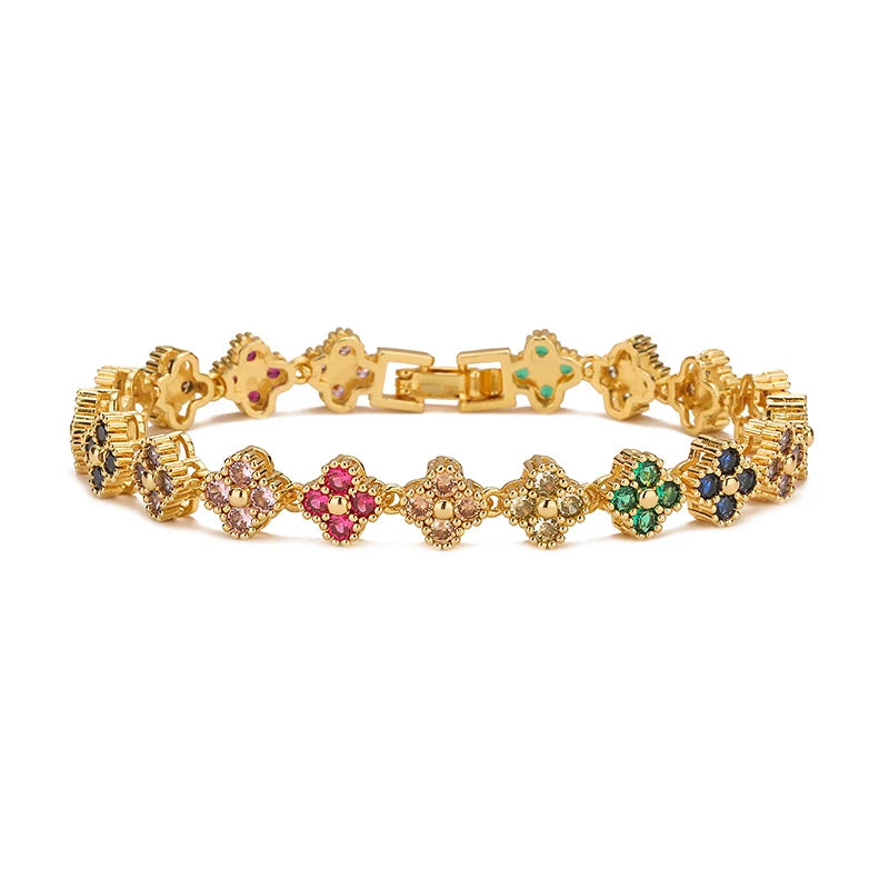 Leoria™ Color Bloom Bracelet Set – Vibrant Elegance