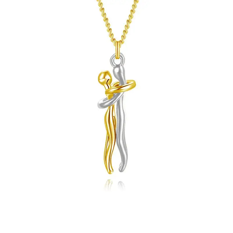 Collana per coppia abbracciata Leoria™ - Regalo perfetto per i propri cari SCONTO DEL 50%